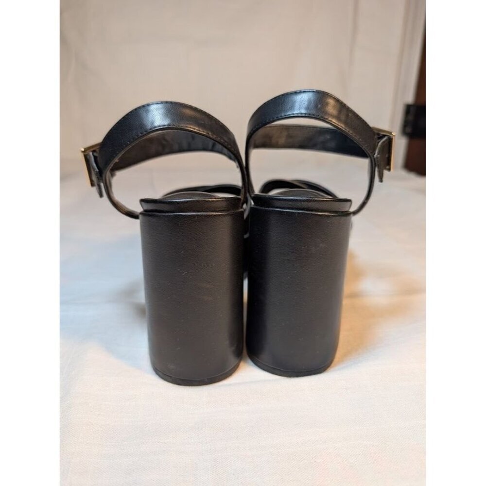 Dream Paris women's size 8 black platform sandals Y2K vegan leather - Picture 5 of 8